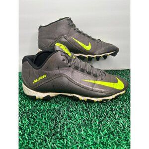 Nike Alpha‎ Shark Football Cleats Men's Size 10 Gray Volt Low Top Molded